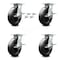 Service Caster 8 Inch Polyolefin Caster Set with Ball Bearing and Brakes/Swivel Locks SCC SCC-35S820-POB-SLB-BSL-4 - alternate 1
